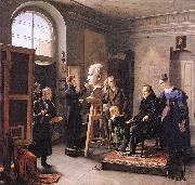 Carl Christian Vogel von Vogelstein, Ludwig Tieck sitting to the Portrait Sculptor David d'Angers